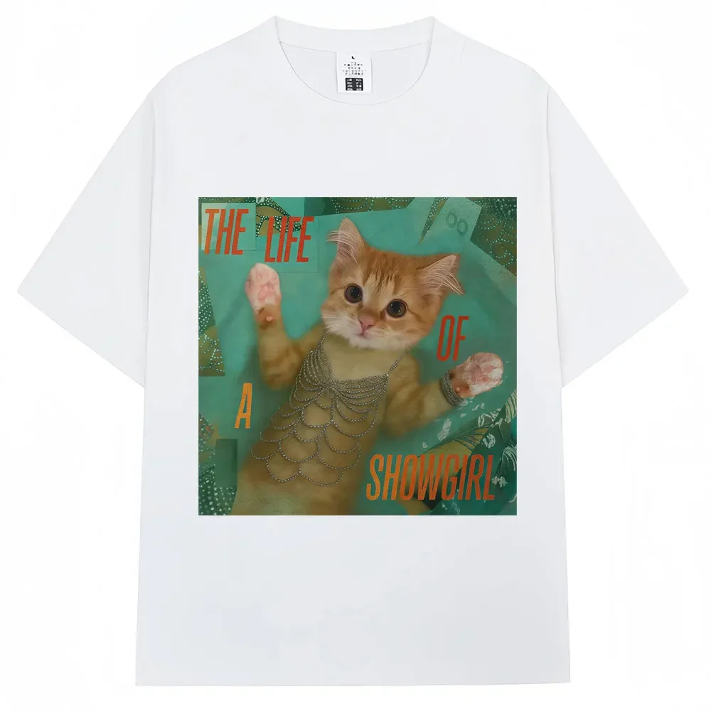 Divertida camiseta de Kitty the Life of a Showgirl álbum Meme Women s Fashion Creative popular T - shirt