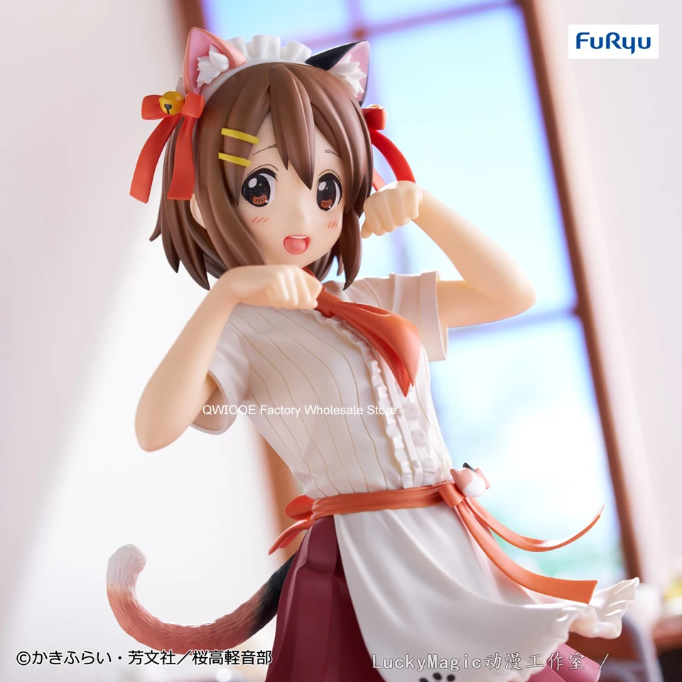 Original Genuine FuRyu K-ON 22cm Yui Hirasawa Anime Action Figure Toys Doll Collection Christmas Gift Droppshiping QWIOOE