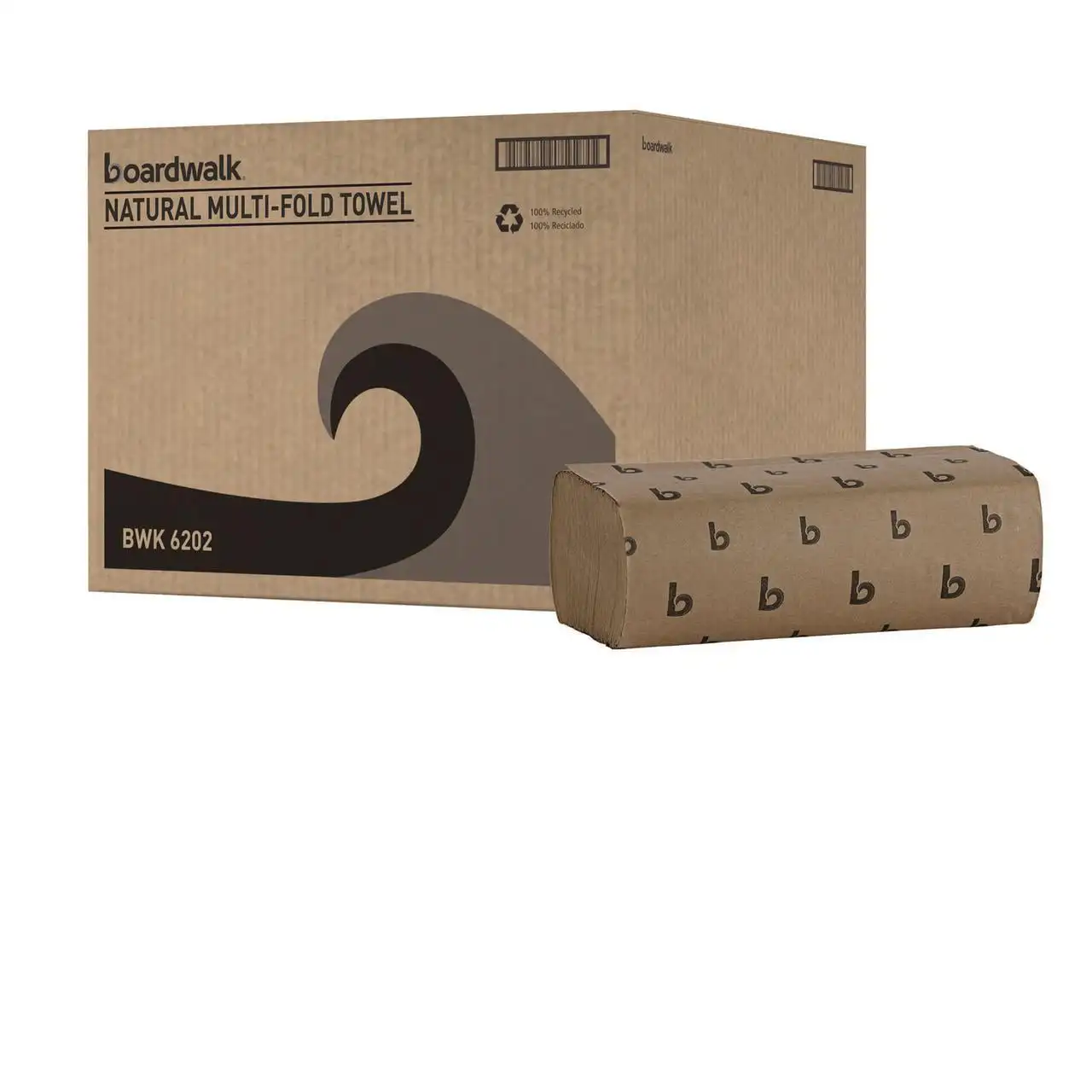 

Multifold Commercial Paper Towels, Natural, 9 x 9.45, 250/Pack, 16 Packs/Carton