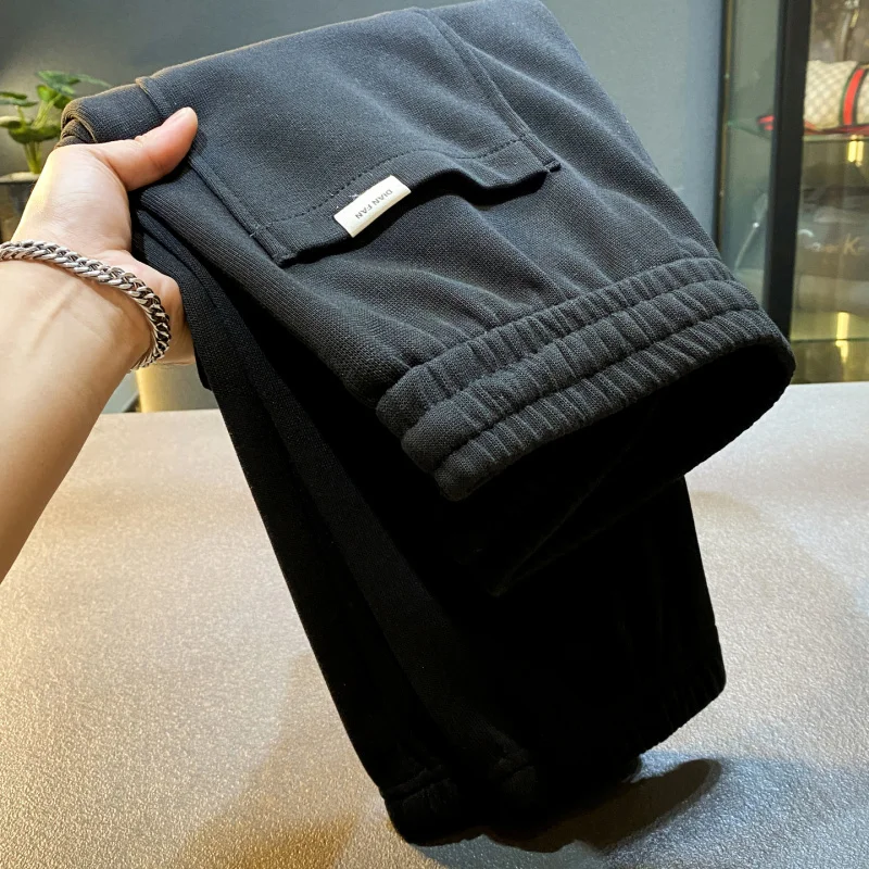 

Спортивные брюки мужские2025осень новые вязаные шаровары для бега повседневные беговые свободные дышащие спортивные штаны с манжетами