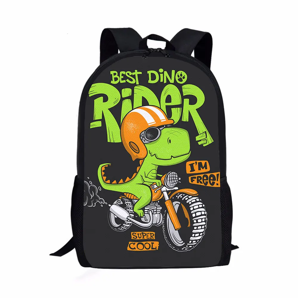 Cartoon Green Dinosaur Print School Backpack for Teenage Boys Girls Travel Daypack Children School Bags Lightweight Book Bag