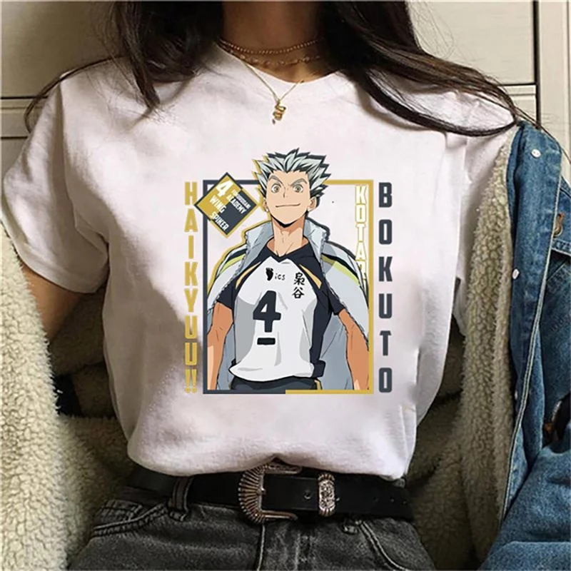 NEW Anime Kotaro Bokuto Graphic Print T-Shirts Women Fashion Anime Harajuku Tee Shirt Streetwear Casual Loose Crew Neck T-shirt