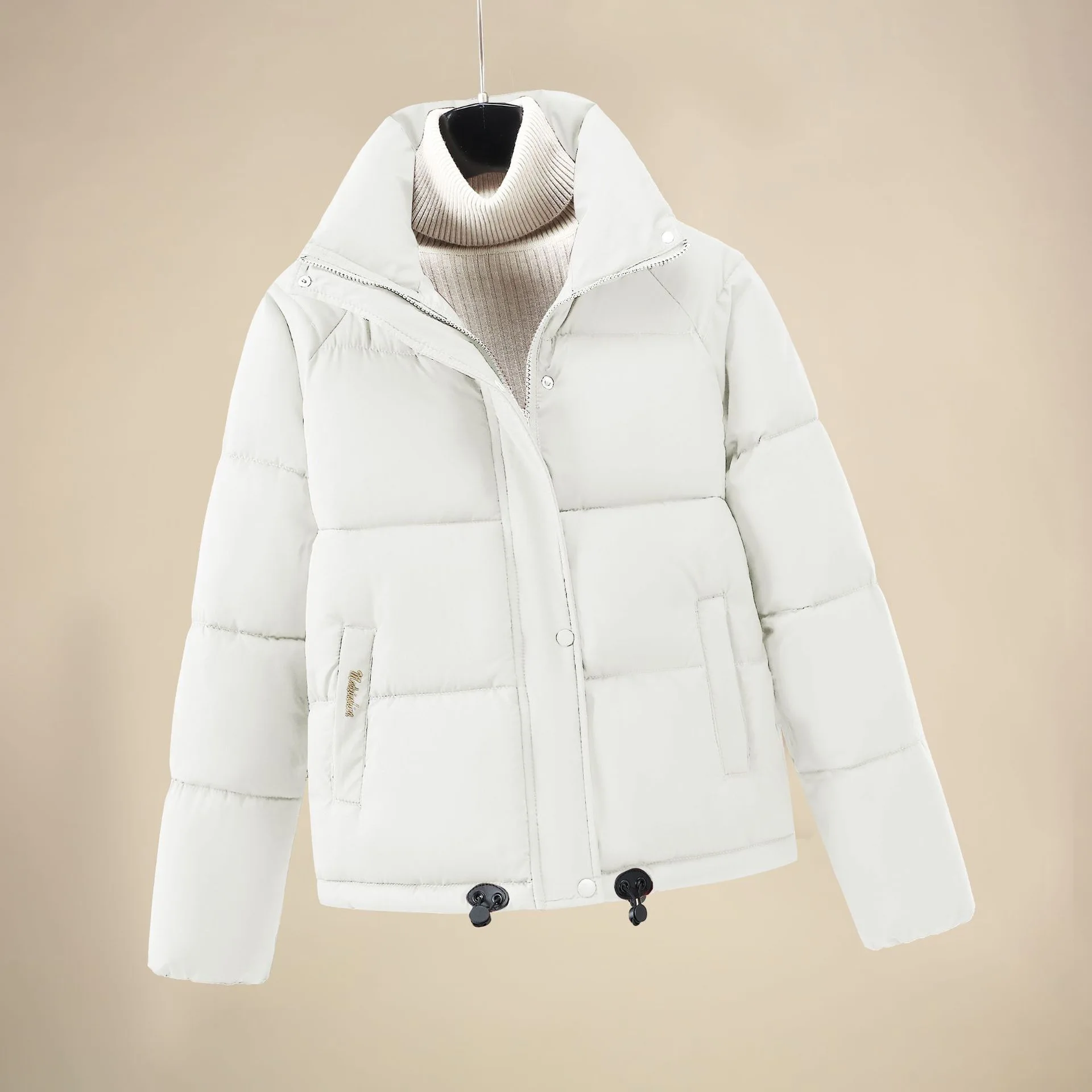 

Puffer Parkas Womens Winter Clothes Flat Sherpa Fleece Adjustable Classic Front Insulated Down Bright Urban Nylon Zipped Regular