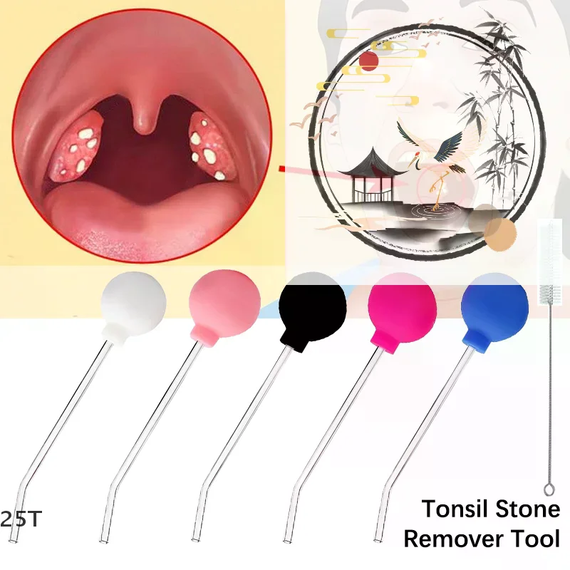 Tonsil Stone Remover Tool Manual Style Remover Mouth Cleaning Care Tool Ear Wax Tonsil Stone Suction Ball Manual Style Cleaner