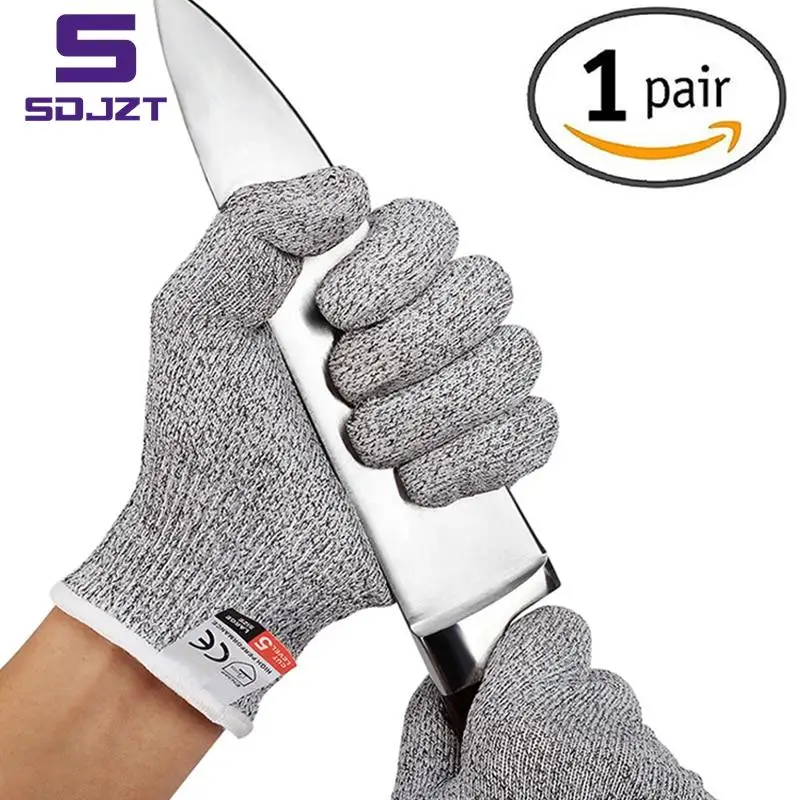 1 Pair Kitchen Gardening Hand Protective Gloves Butcher Meat Chopping Working Gloves Mittens Women Men's Safety Gloves