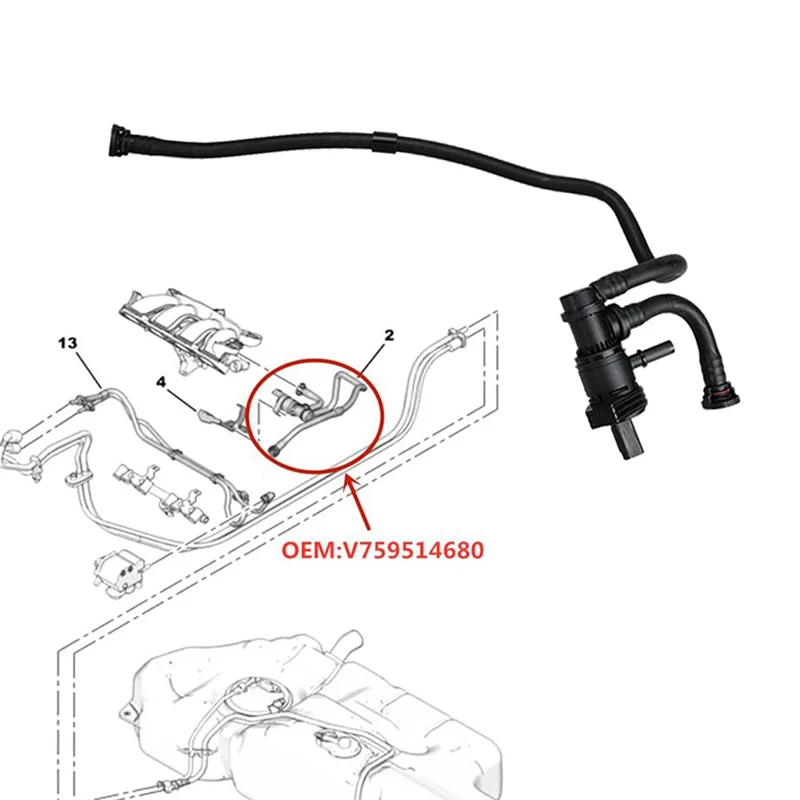 Ac29-สำหรับ 207CC 208 308SW CC 3008 408 RCZ Citroen C4L C5 ไฟฟ้ากระป๋องโซลินอยด์วาล์ว 9800111980 1502J8 V759514680