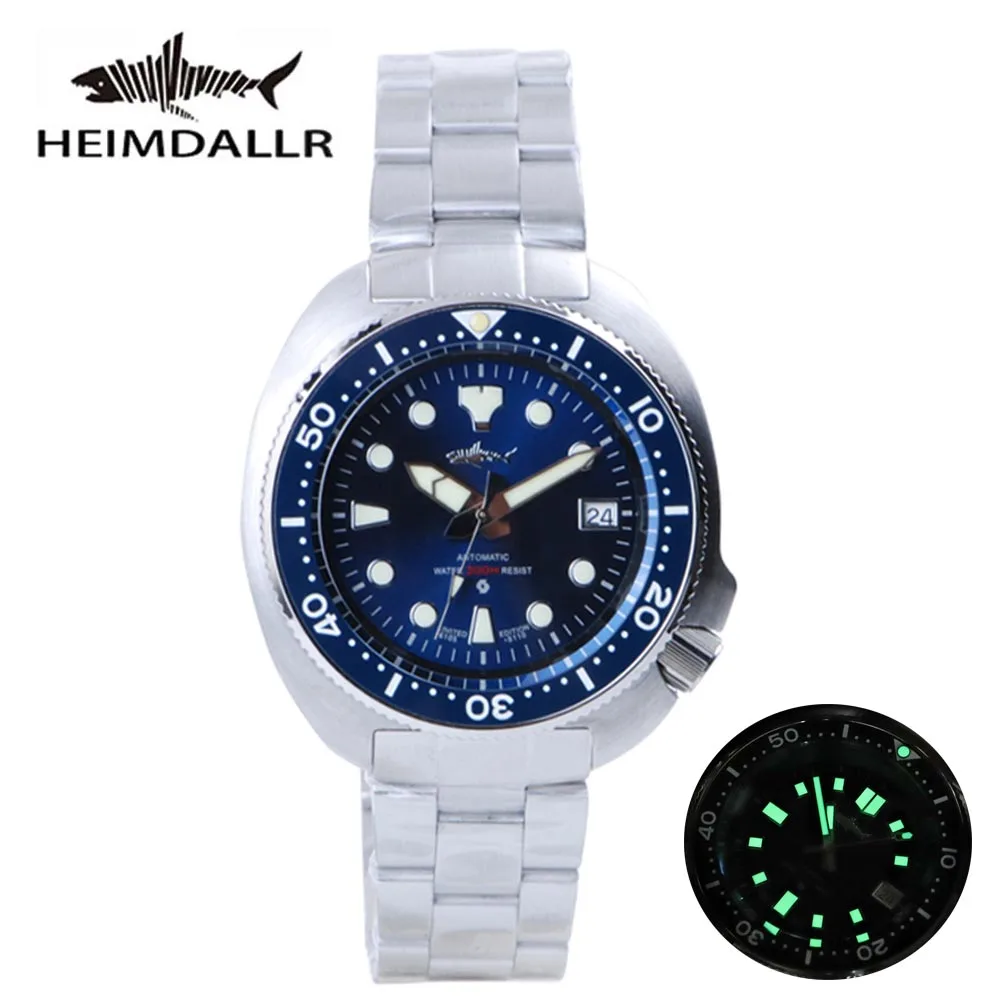 Heimdallr Sharkey Automatic Watch Men NH35A Mechanical Watches Sapphire Luminous Dial Diving Watch 200M Luxury Wristwatch 2020