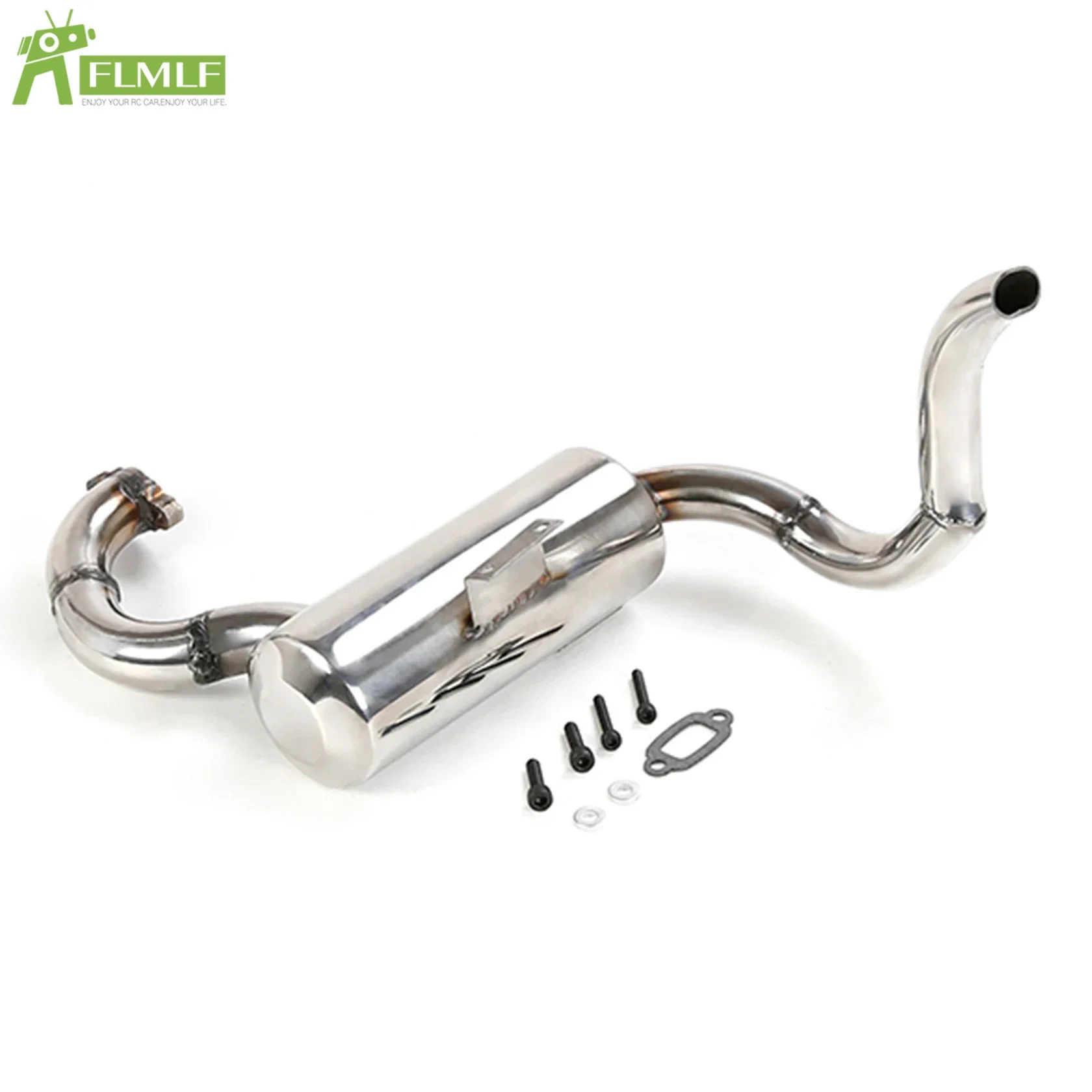 High Performance Stainless Steel Exhaust Pipe Set for 1/5 Rovan Rofun F5 RF5 T5 Mcd XS-5 RR5 Truck PARTS