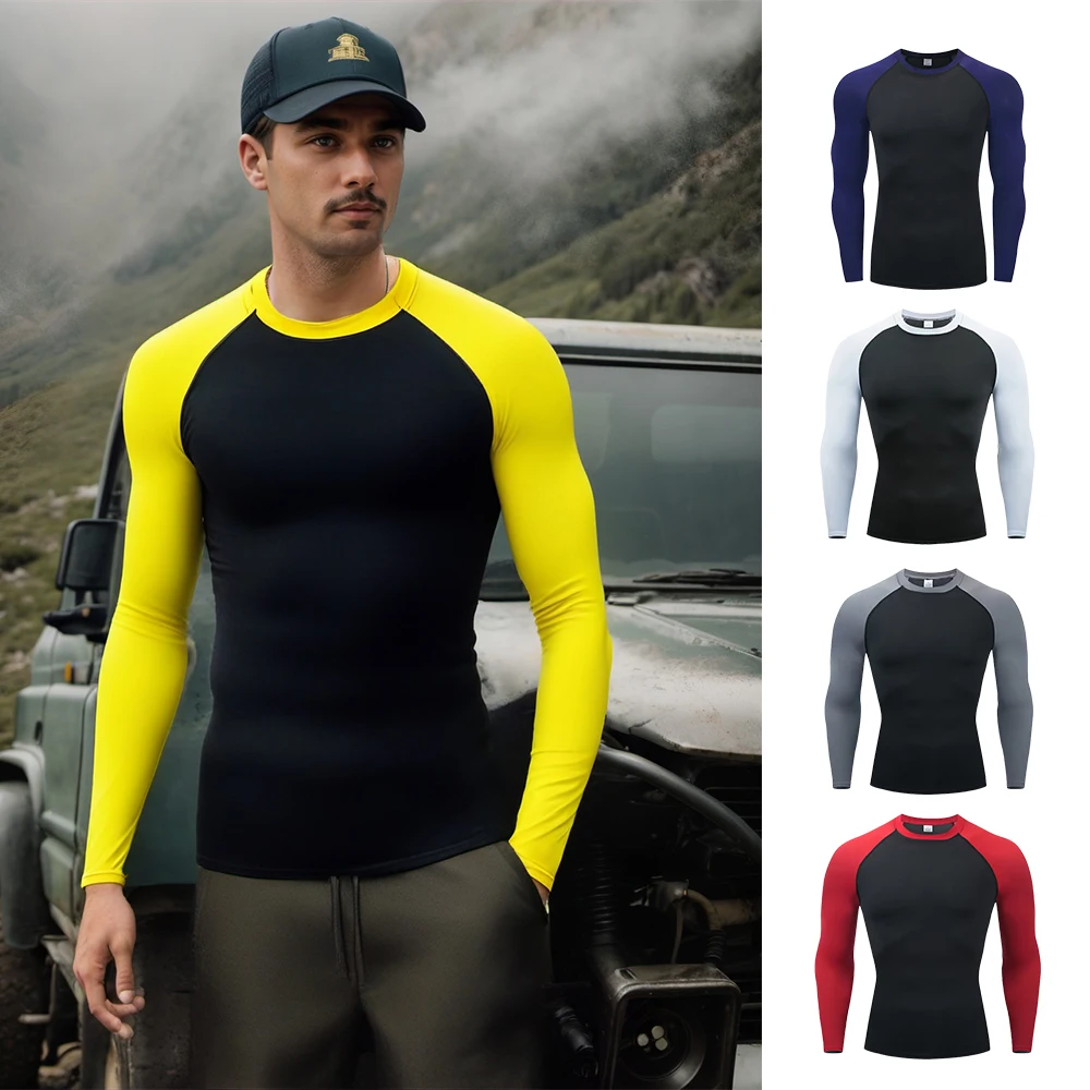 

Four Season Universal Long Sleeve T-Shirt Winter Bottom Shirt Men Motocross T-shirt Cycling BMX MTB ATV New Compression Man 2024