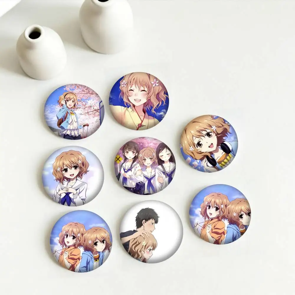 A-Anime Hanasaku Iroha 25mm 32mm 44mm 58mm 75mm Brooches Badges Pins for Accessories Gift