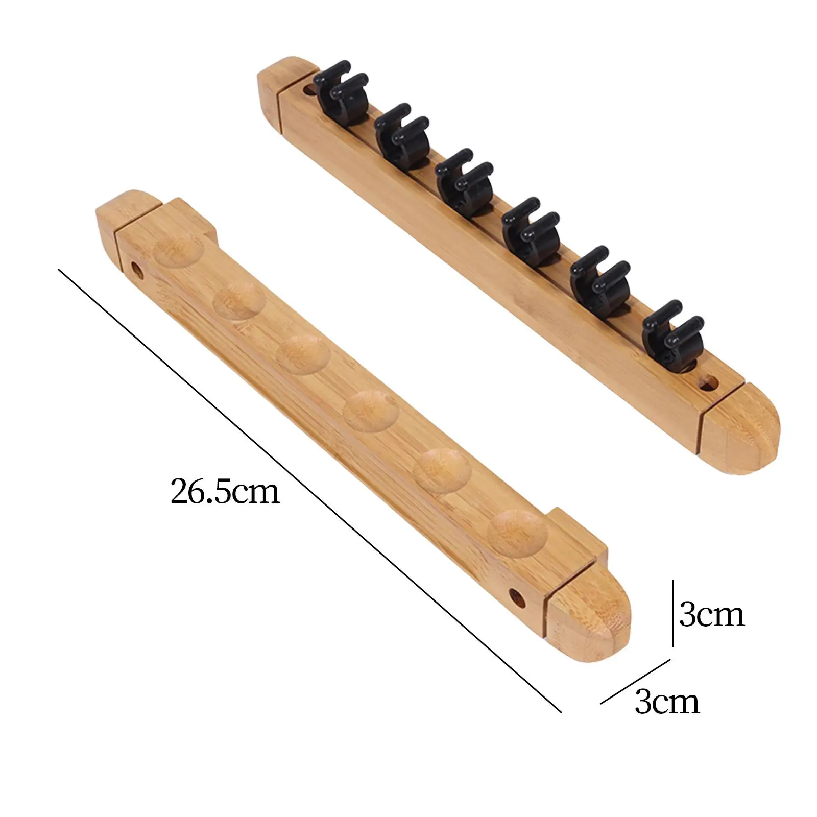 

Pool Cue Rack Wood Pool Stick Holder for Community Center Players Game Room