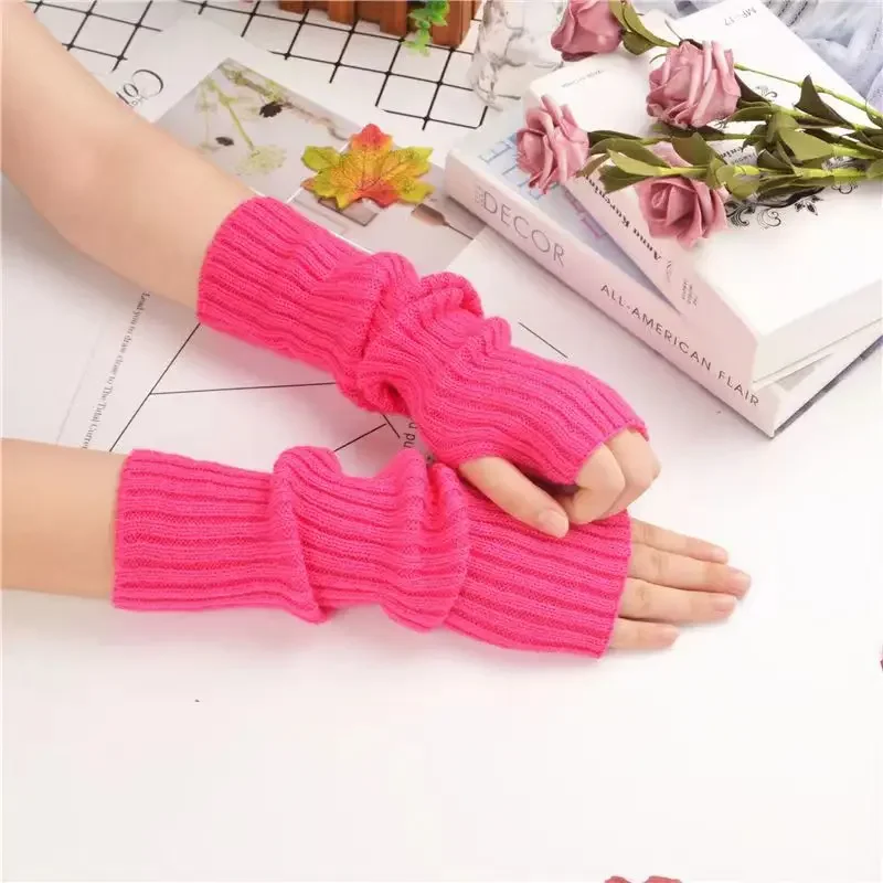 Y2K-Gants Gothiques Sans Doigts Lolita pour Femme, Mancommuniste, Travail à la Main, Blanc, Kawaii, Anime, Cosplay, Rincer, Manches de Poignet