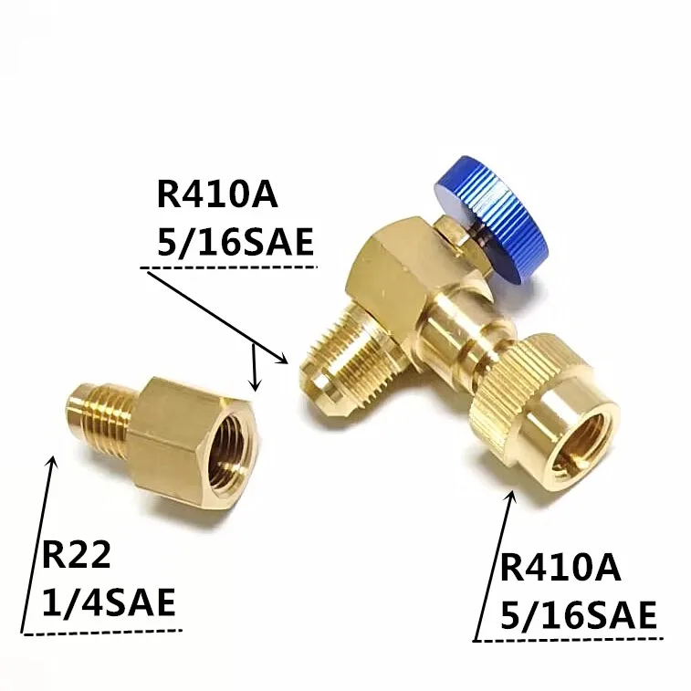 Air conditioner fluoride 90 degree refrigerant liquid valve R410A refrigeration system right angle fluoride safety valve