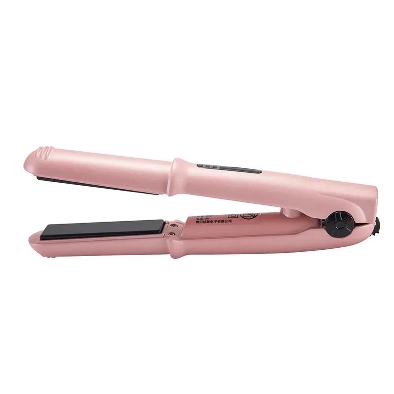 High quality   USB Charging Hair Straightener Curling Iron Straight Plate Clip Three Temperature Control Tourmaline Ceramic