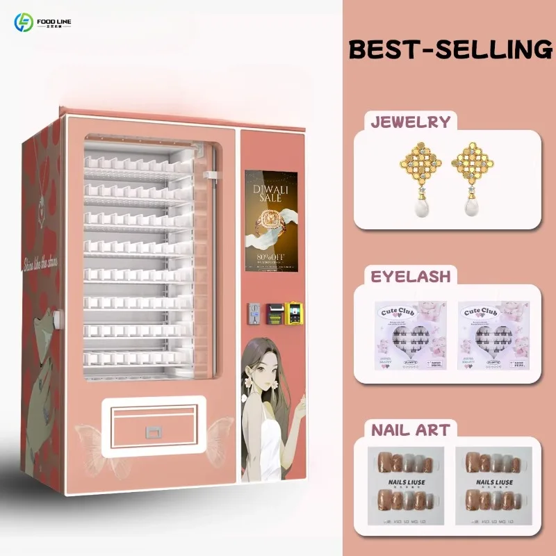 Cosmetics Vending Machine, Compact Touch Screen with NFC & QR Payment for Office, Hospital, University