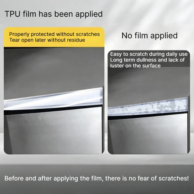 For Tesla Cybertruck 2024-2026 Car Front Rear Light Color Changing Film TPU Transparent Protective Film B-pillar Protective Film