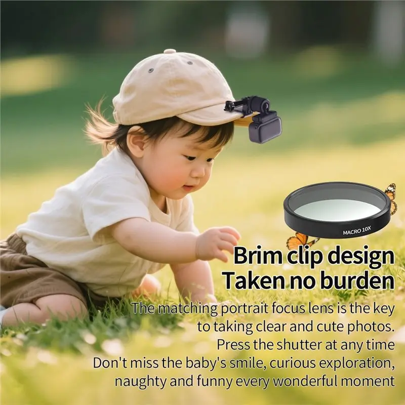 AS95-Für DJI OSMO Nano Action Kamera Kompatibel 10X Objektiv Filter + Mini Selfie Stick Für DJI OSMO Nano MACRO Porträt fokus Objektiv