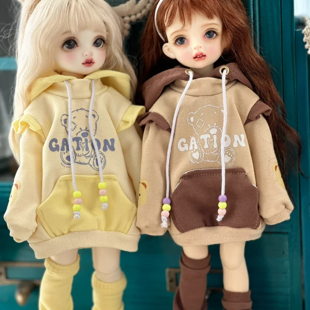 New Doll's Clothes Suit Hoodie + leg Cover for 1/6 1/5 1/4 Bjd Doll Diy Girl Toys Dress Up Play House Doll Accessories, No Doll