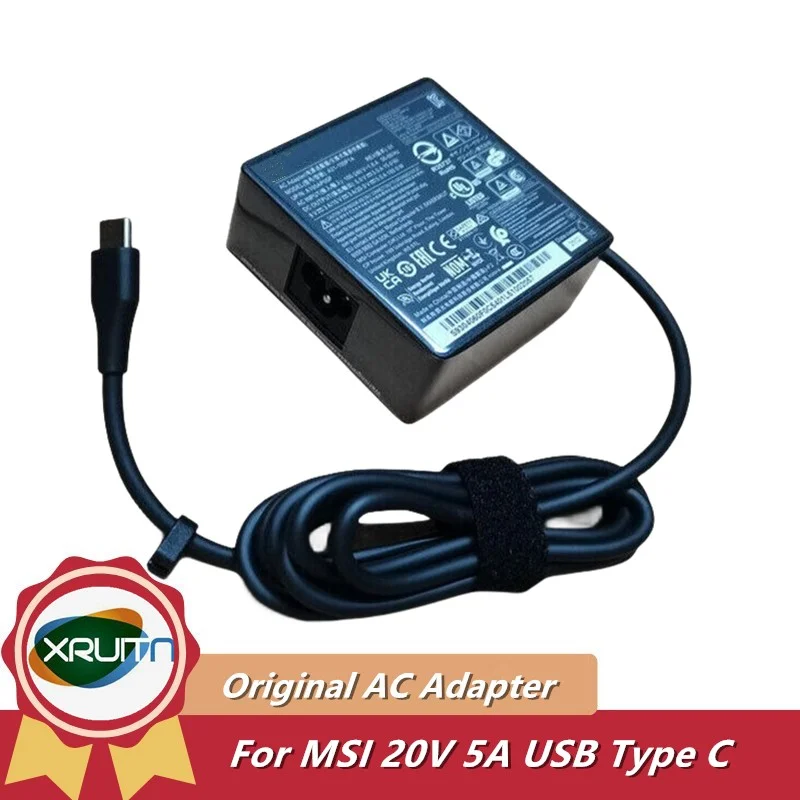 

Оригинальный OEM 20V 5A 100W A21-100P1A AC адаптер Зарядное устройство для ноутбука MSI Stealth 14 Studio A13VF RTX4060