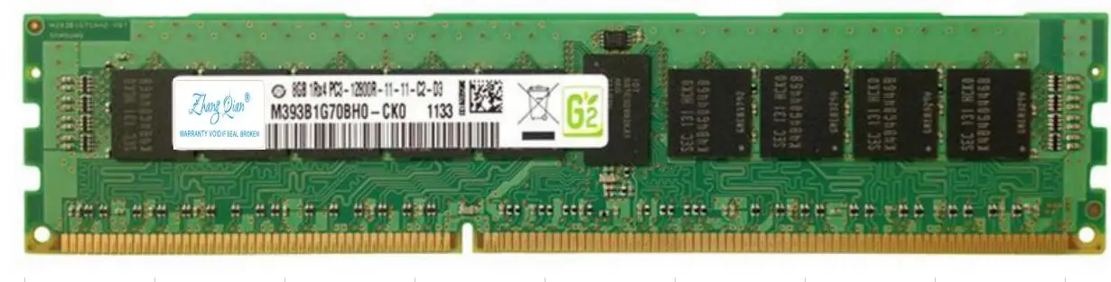 Servidor RDIMM Registrado ECC, M39B1G70BH0-CK0, DDR3, 8GB, 1600MHz, PC3-12800R, 1RX4, servidor 1.35V