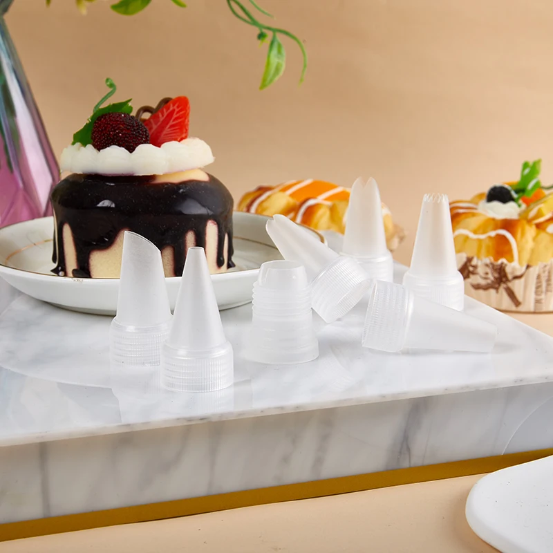 Plastic Piping Icing Nozzles Flower Nozzle Cupcake Simulation Cream Glue Cake Decorating Pastry Tips Baking Tools