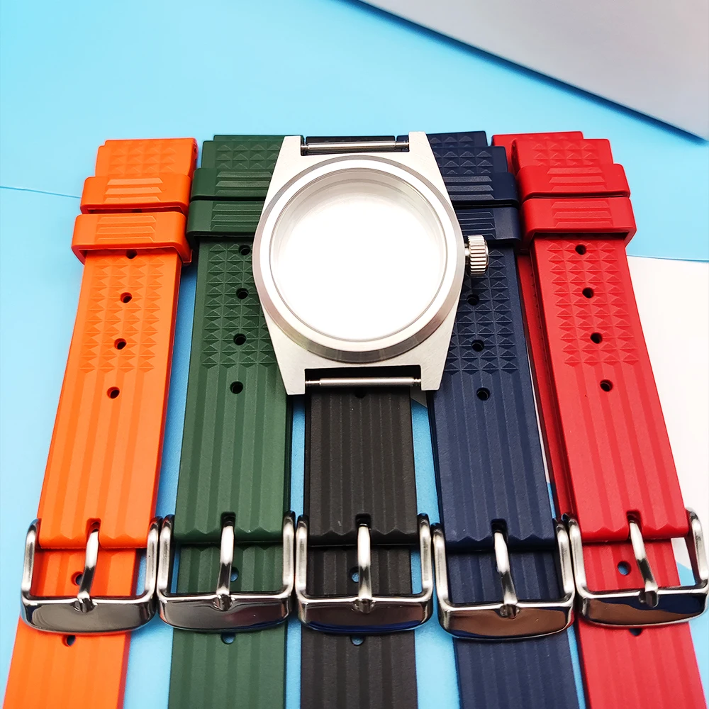 

38mm316L Fine Steel case Sapphire suitable for NH35/36 movement watch case +20MM rubber strap