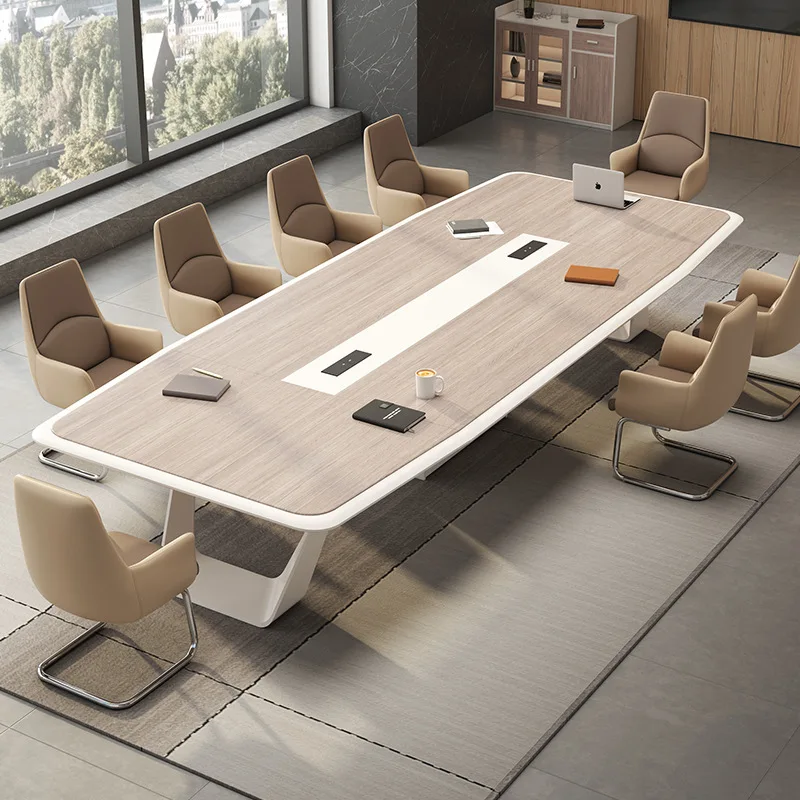 Meeting room long table baking paint meeting negotiation table table and chair combination
