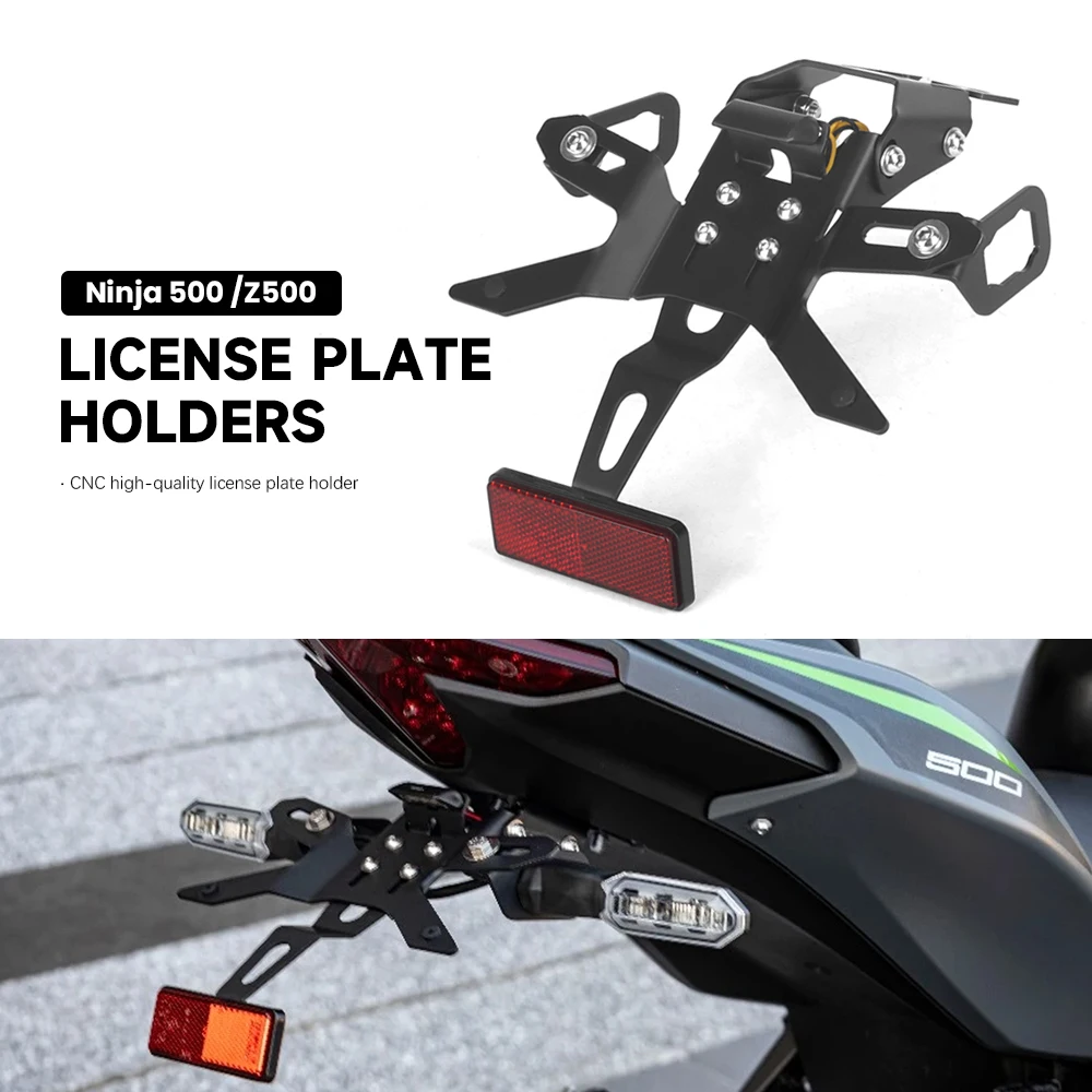 

Motorcycle Accessories Rear License Plate Holder Bracket Mount New For kawasaki NINJA 500 Ninja500 For Z500 Z 500 SE 2024 2025