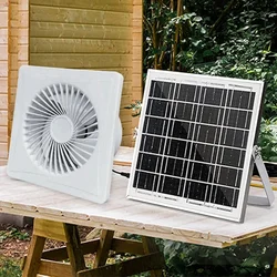 Solar 12V Exhaust Fan Energy-saving Air Vent Window Wall Fan Anti-Mosquito Design Ventilation Blower for Bathroom Kitchen Toilet