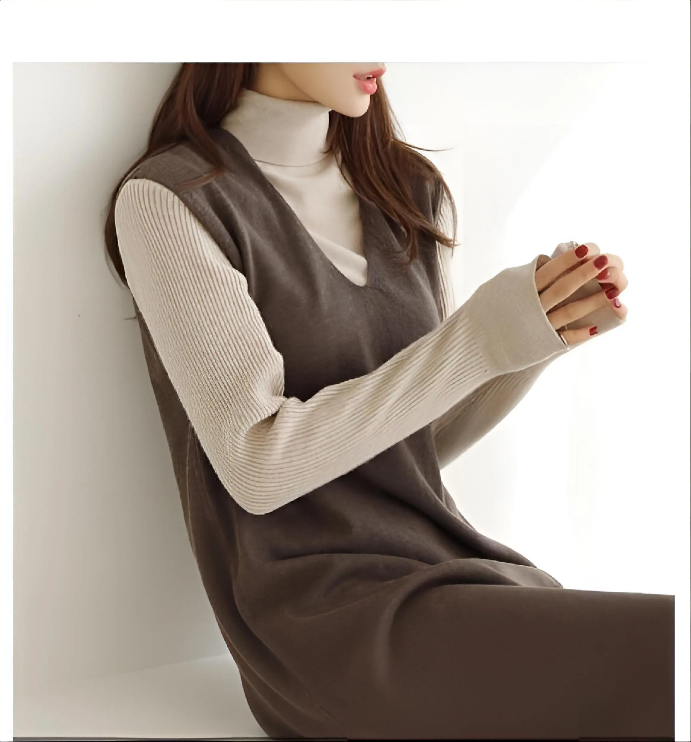 

Knitted Sleeveless Dresses Summer Womens Semi-High Hollow-Out Button Knitwears Festival Stacked Kintted Half-Open Button-Up 2025
