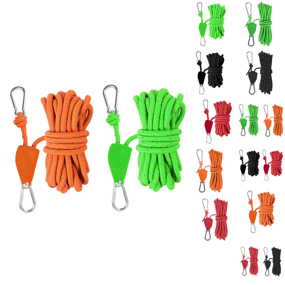 

4Pcs Camping Tent Rope Reflective Windproof Tent Rope Windproof Tent Rope For Outdoor Tent Tarp Canopy Shelter Climbing