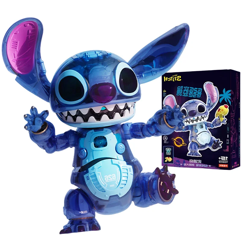

Disney Stitch Lilo & Stitch Anime Figure 626 Experimental Model Doll DIY Building Blocks Educational Toys Kids Birthday Gifts