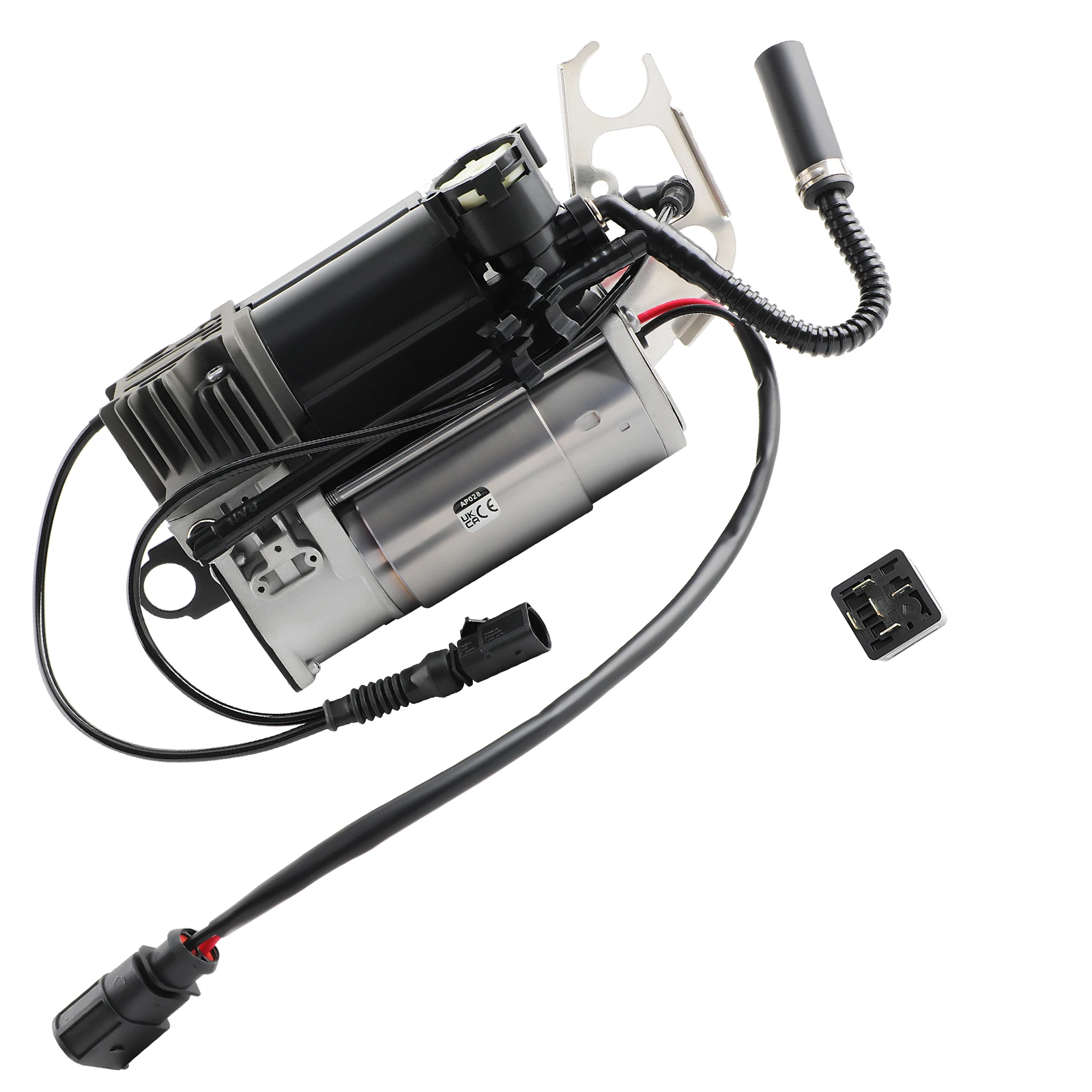 Air Suspension Compressor pump W / Relay  for Audi Q7 4L 4LB 4L0698007C 7L0698014 Luftfederung Kompressor mit Ventil