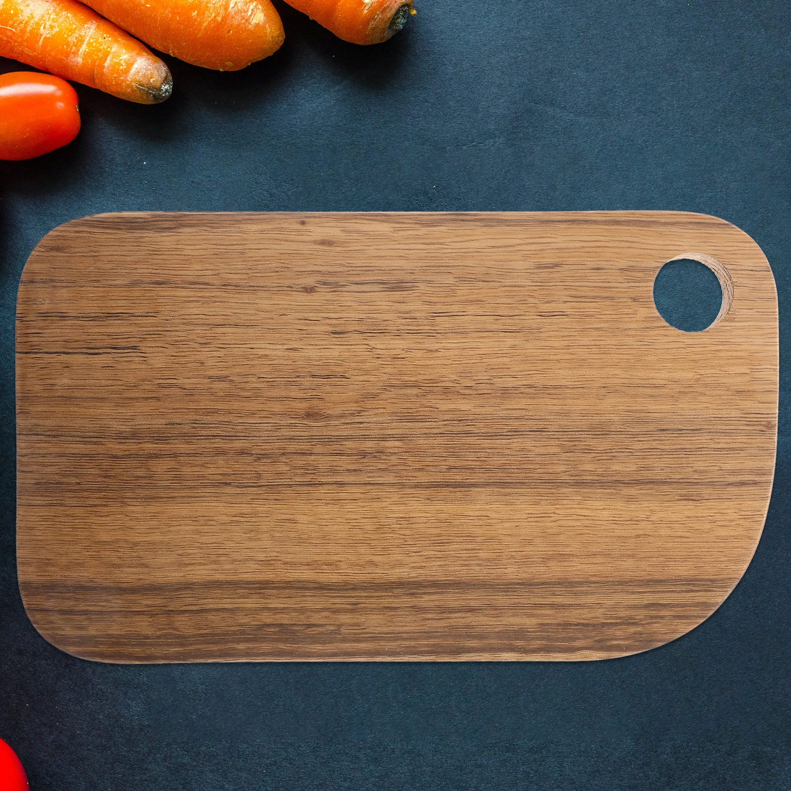 

Wooden Cutting Board Unpainted Chop Safe Food Contact Double Side Use Hole Design Hanging Kitchen Tool Vegetable Meat