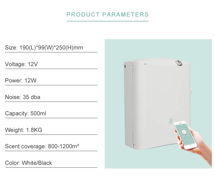 Mesin penyebar Aroma aromaterapi listrik, mesin penyebar Aroma pintar elektrik 500ml dengan sistem HVAC