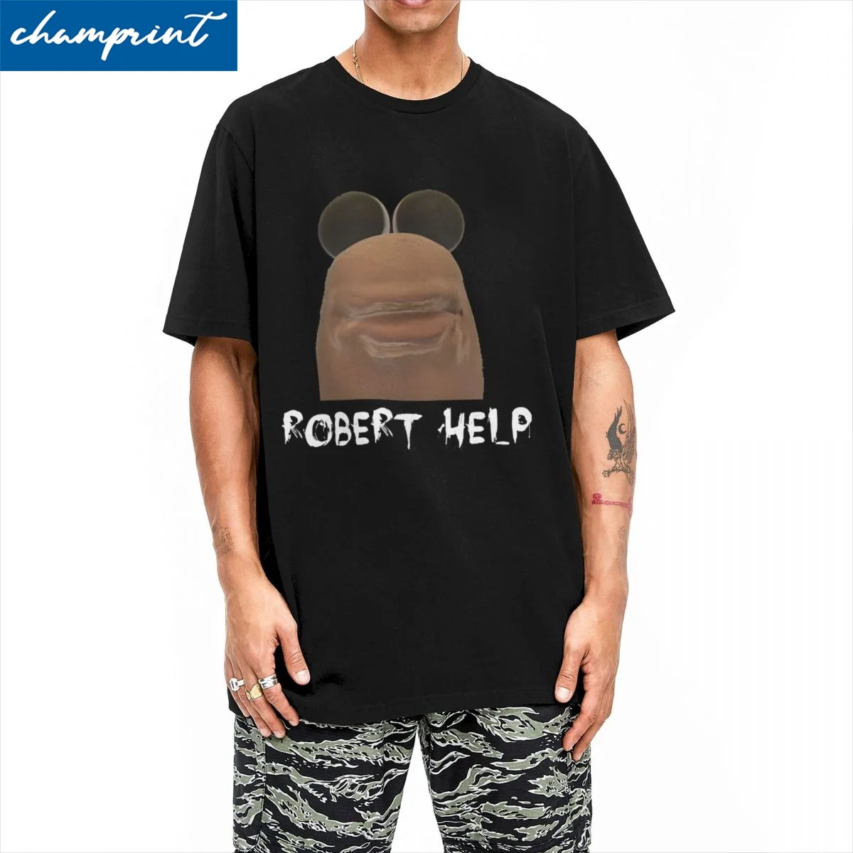Men Women Marcus The Worm Robert Help T Shirts Cotton Clothing Vintage Short Sleeve Crewneck Tee Shirt Gift Idea T-Shirt