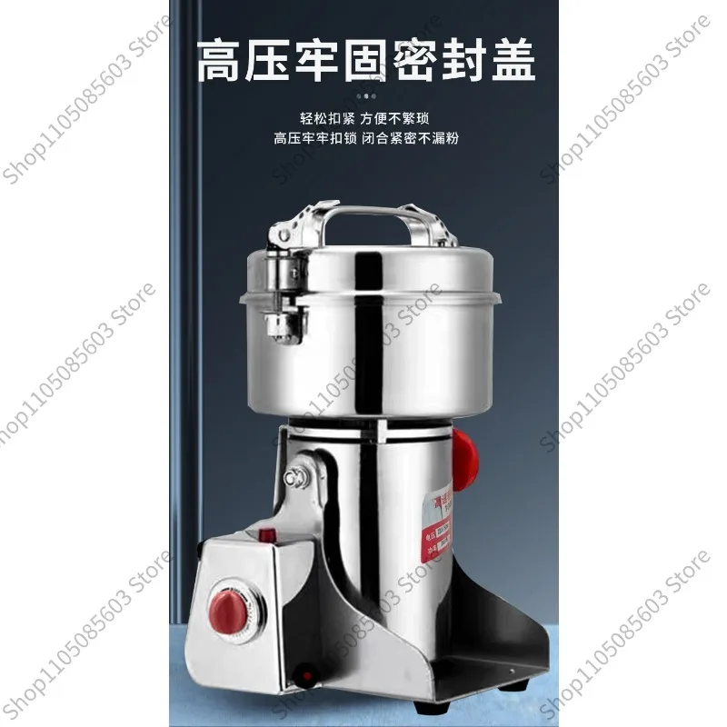 For 2000g Upgraded Thickened Alloy Steel Swing Pulverizer, Home & Lab Rock Grinder, Ore Powder Grinding Crushing Machine