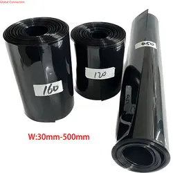 1kg Lithium Battery Black PVC Heat Shrinkable Film Heat Shrink Tubes  for 18650/21700 Lithium Battery Pack Insulated Film Wrap