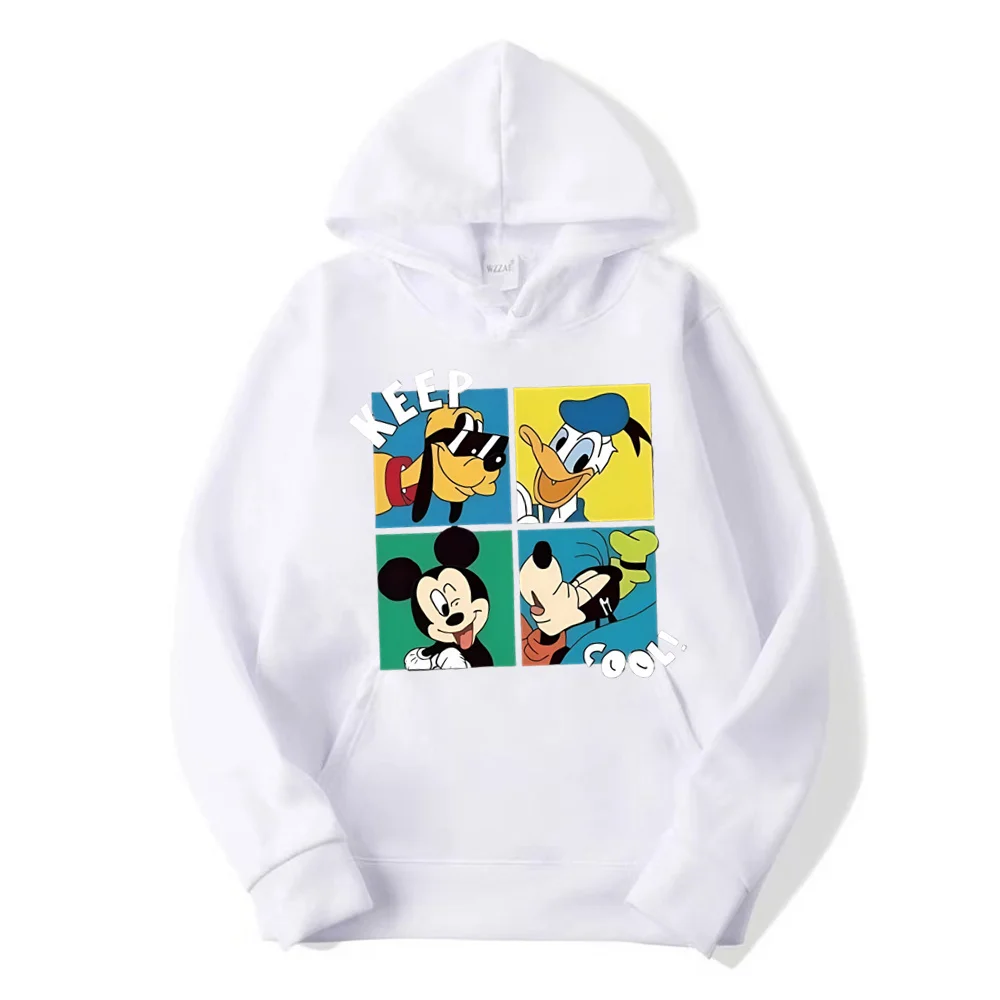 Disney Mickey Hoodies Women Cool Cartoon Graphic Sweatshirts Funny Hoody Hip Pop Streetwear Tops Hoodie Casual Girl Boy Clothes