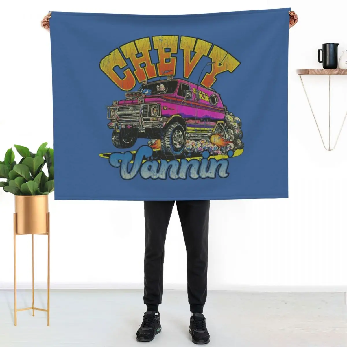 Chevy Vannina?? 1974 Throw Blanket Thermal Beautifuls Soft Plaid Warm Baby blankets and throws Blankets