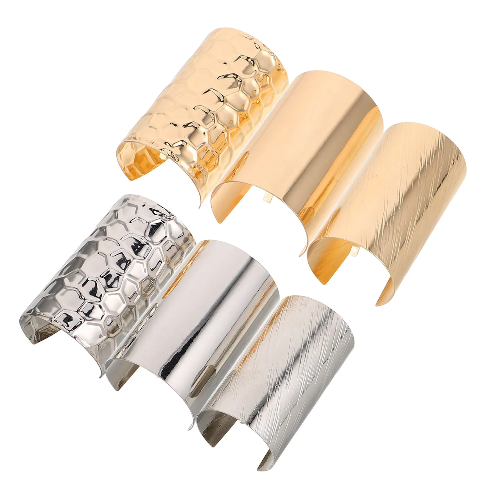 

6Pcs Vintage Ponytail Cuff Metal Holder Clips for Thick Fine Hair Decorative Hair Buckle Barrette Stylish Ponytail Accessories