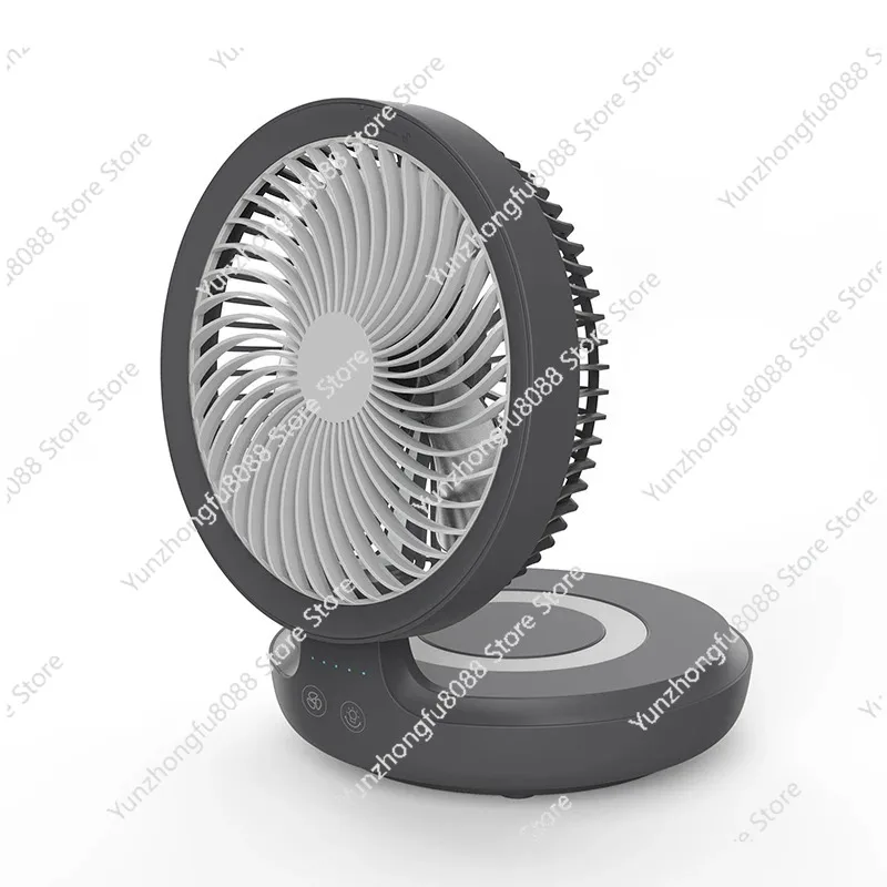 

Portable Rechargeable Pedestal Cooling Light Folding Stand Desk Fan High Speed Electric Fan with Remote Control