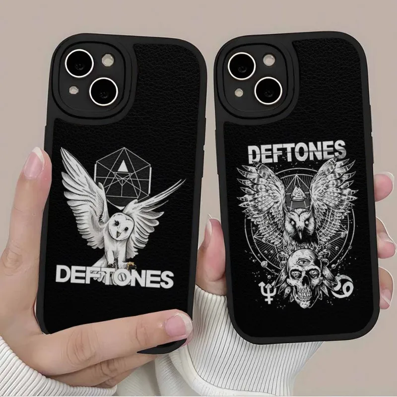 

Fashion Deftones Phone Case Leather For Apple Iphone 14 Pro Max11 13 12 Mini X Xr Xs 7 8 Puls Se Silicone Back Cover
