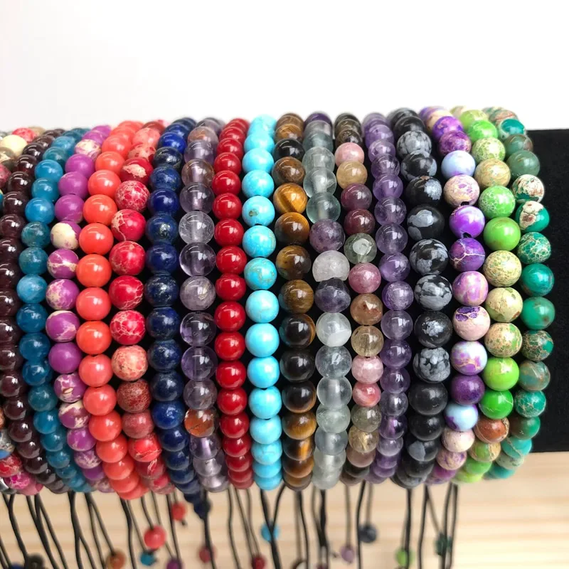 قابل للتعديل 4 مللي متر حجر الخرز سوار للنساء العقيق الطبيعي كريستال التورمالين العقيق المنسوجة سوار للمجوهرات هدية السنة الجديدة