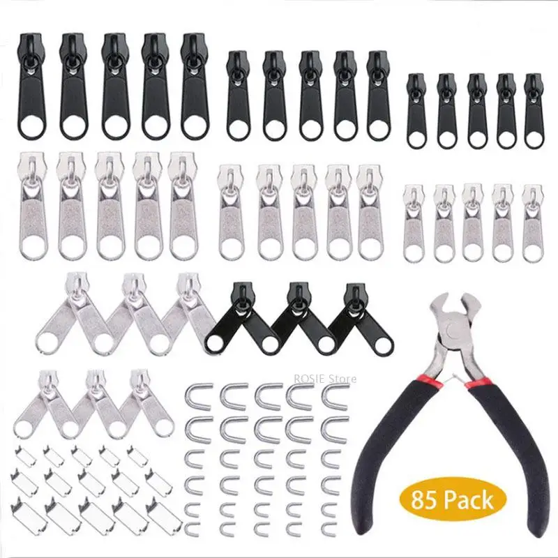 Zipper Puller Set Diy Zipper Repair Kit Damaged Tool Travel Bag Handbag Clothing Zipper Head Repair Tool