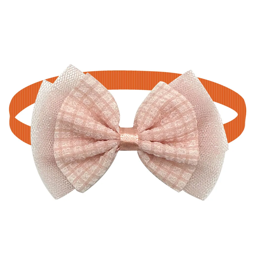 50/100Pcs Plaid Dog Bow Ties Pets Cat Grooming Accessories Cute Tartan Dog Bowties Bowknots Decoration Bows For Small Pets