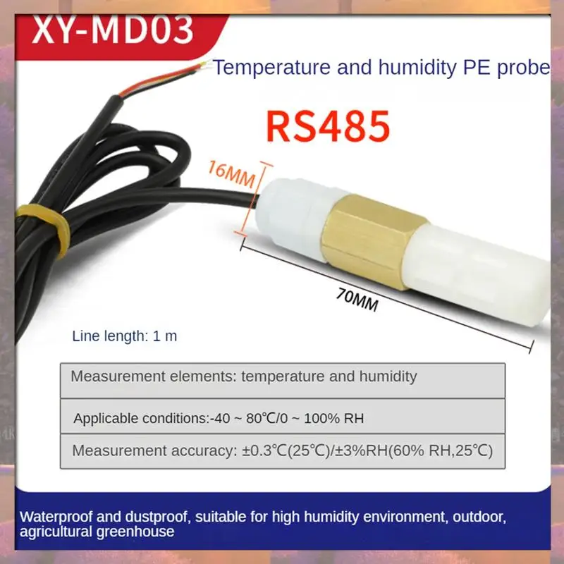 Лидер продаж DC5-28V RS485 Датчик температуры и влажности Modbus XY-MD03 Коллектор температуры и влажности-Pe Head Легко установить