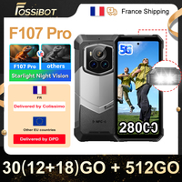 Fossibot F107 Pro Rugged Mobile Phone 30(12+18)GB+512GB Android 15 28000mAh 66W 200MP+32MP 5G NFC/GPS Dual Bright Flashlights