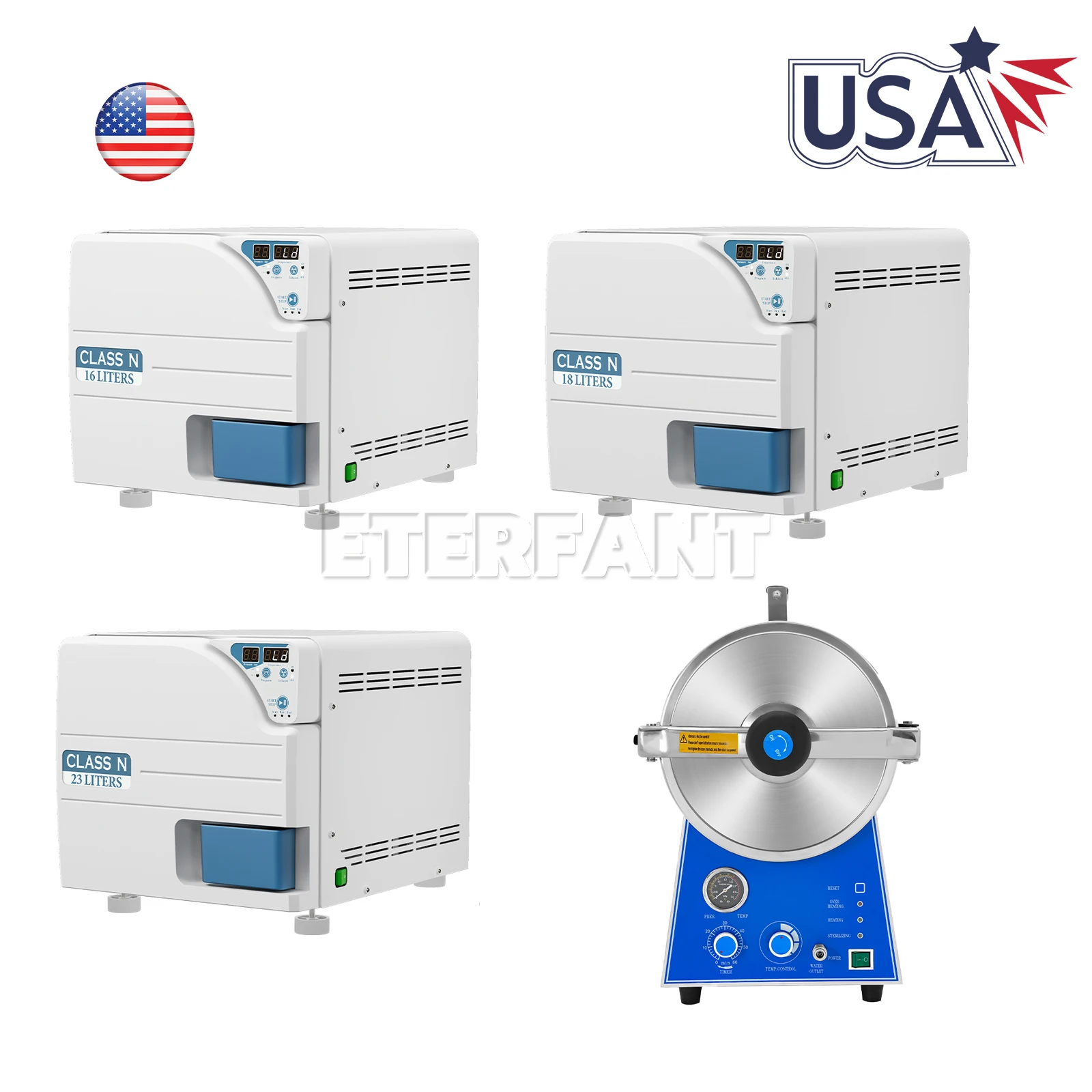 

16/18/23L Class N Dental Automatic Autoclave Pressure Steam Sterilizer with Drying Function/24L Tabletop Autoclave Sterilization