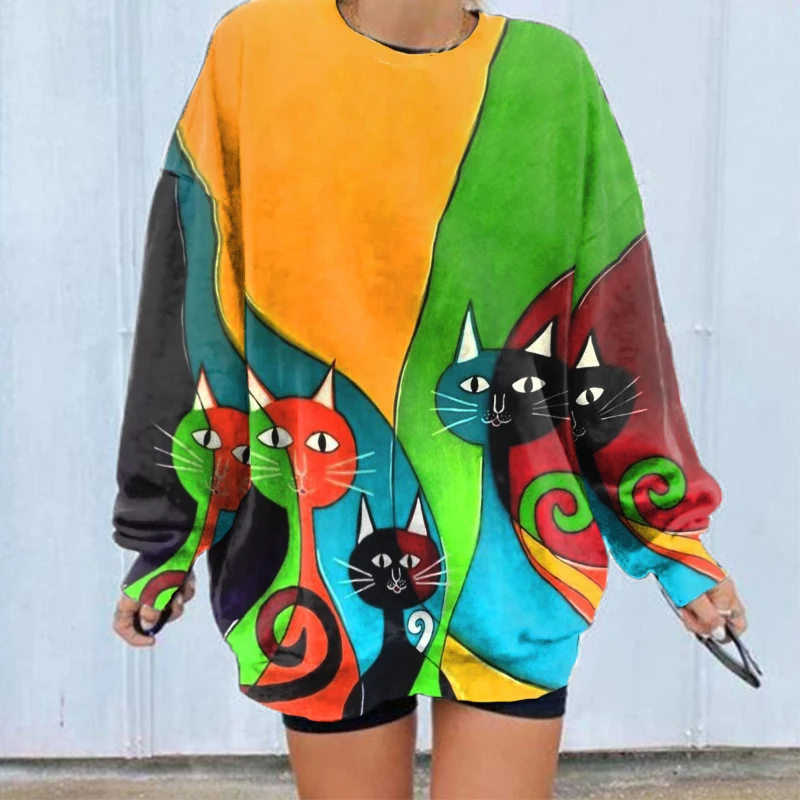 Fashion Women's Sweater Halloween Printing Beautiful Casual Long Sleeve Elegant Women's Sweater Extra Large Y2k Girls' Clothing